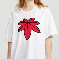 funny printed t shirt women 2021 new harajuku casual tee tops summer short sleeve red maple leaf t shirts for woman clothing