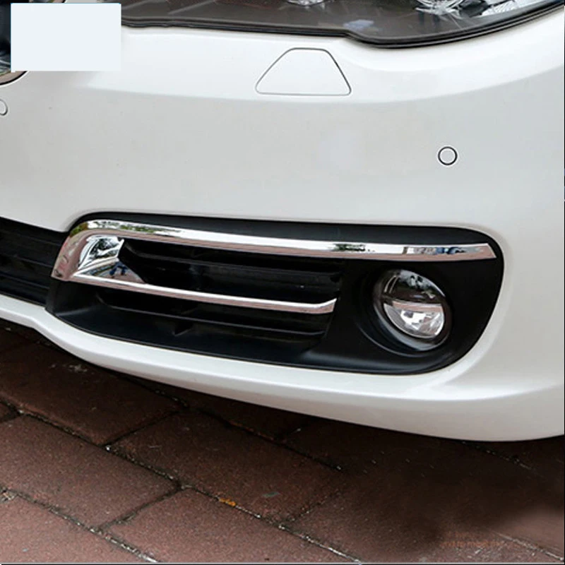 

Chrome Car styling Front Fog Light Lamp Eyebrow Eyelid Stripe Cover Trim Decoration Sticker For BMW 5 Series F10 F18 Accessories