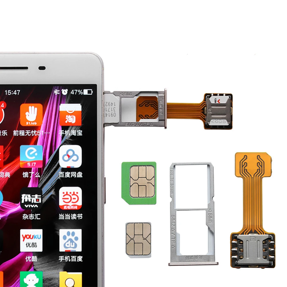 Универсальный TF Гибридный двойная SIM карта для Micro SD адаптер удлинитель 2 Mini Nano