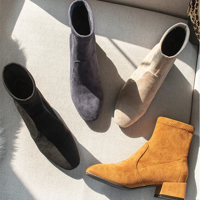 Botas mujer invierno коллекция 2019 года женские зимние ботильоны на меху ботинки высоком