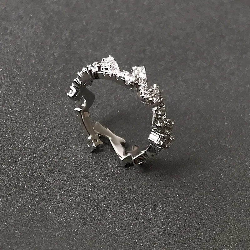 

S925 sterling silver festival mesh fine ring ring female luxury jewelry jewelry simple personality retro Valentine's Day gift