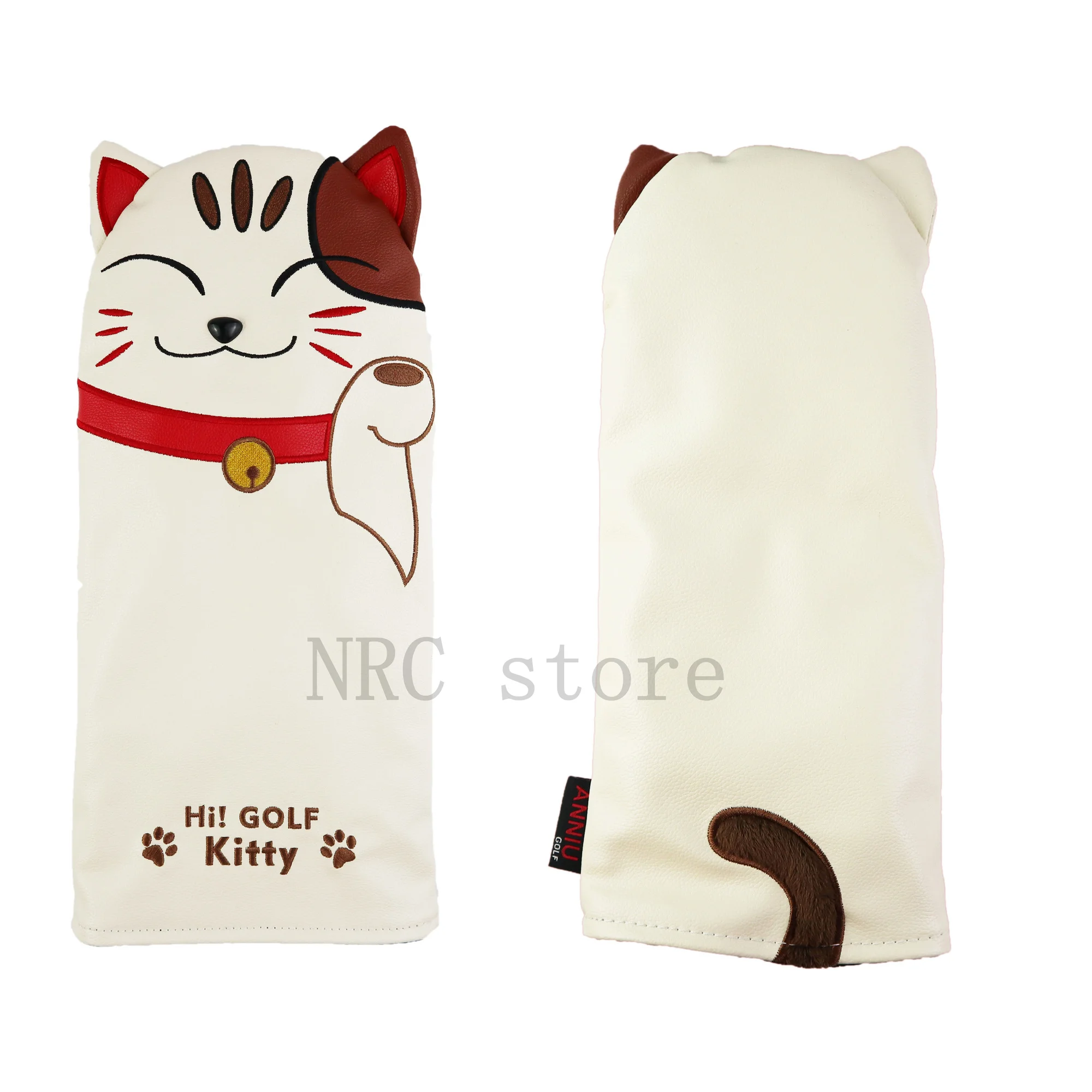 

Sbart Golf Club Headcovers Driver Fairway Wood Hybrid Covers Set Lucky Kitty Cartoon Animal Mallet Putter Wholesale