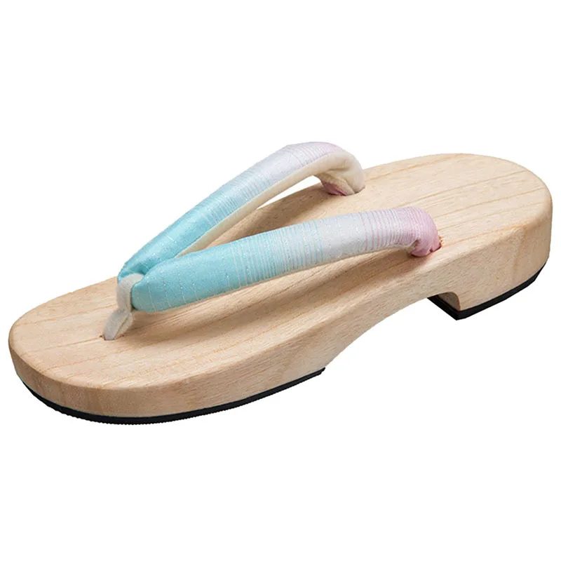style 1 Blue Японские сандалии гэта деревянные женские босоножки Вьетнамки аниме Косплэй тапочки сандалии «гэта» Сабо шлепанцы; шлепанцы без задника с открытыми пальцами тапочки paulownia - Color: style 1 Blue