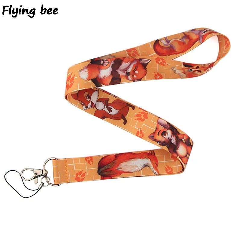 Flyingbee Милая Лиса шнурок для телефона строп ключей идентификационная карта