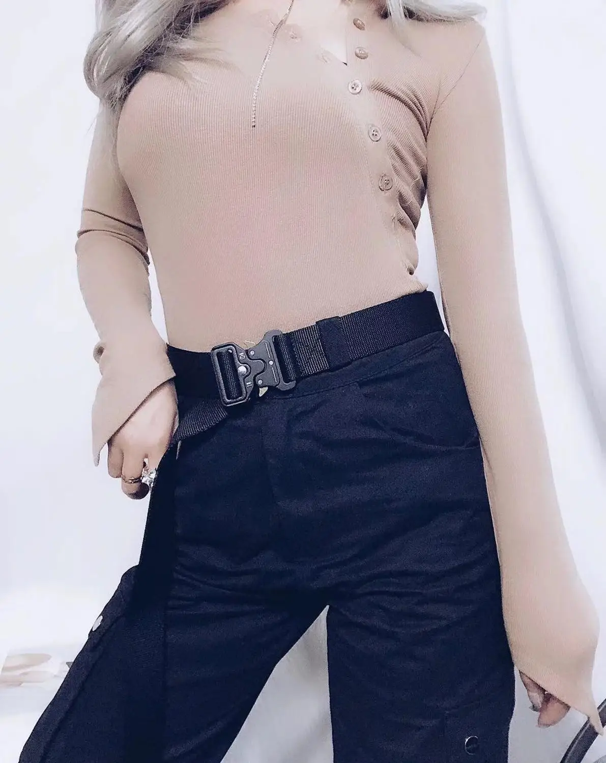 Ремень брезентовый в стиле хип-хоп для мужчин и женщин нейлоновый тактический