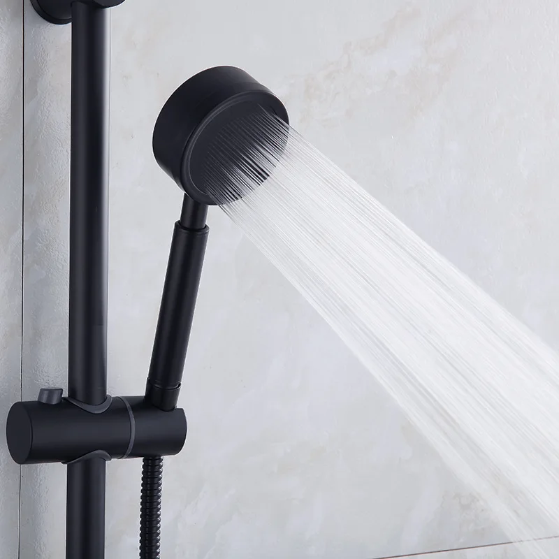

Filtered Bathroom Shower Head High Pressure Fall Resistant 304 Stainless Steel Water Saving Rainfall Shower Head Hose Holder Set