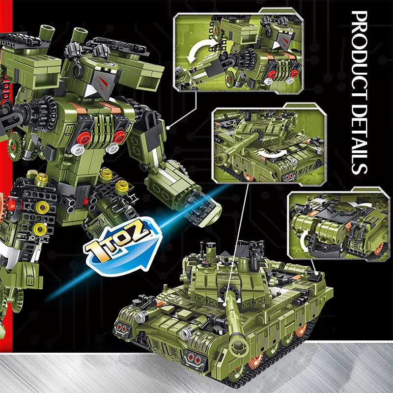 810 шт. Детский конструктор основной боевой танк|Блочные конструкторы| |