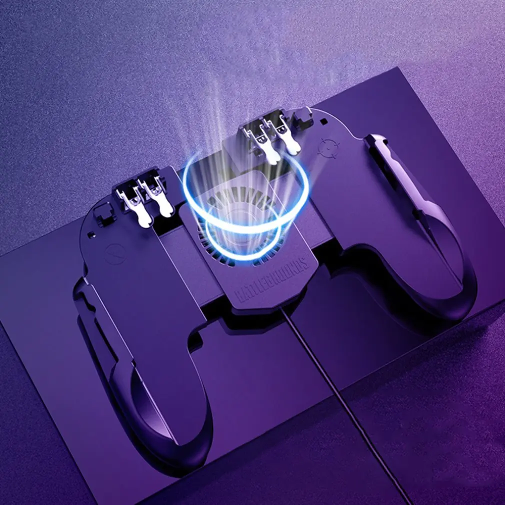 H9 игровой контроллер с вентилятором шесть пальцев джойстик геймпад кулером