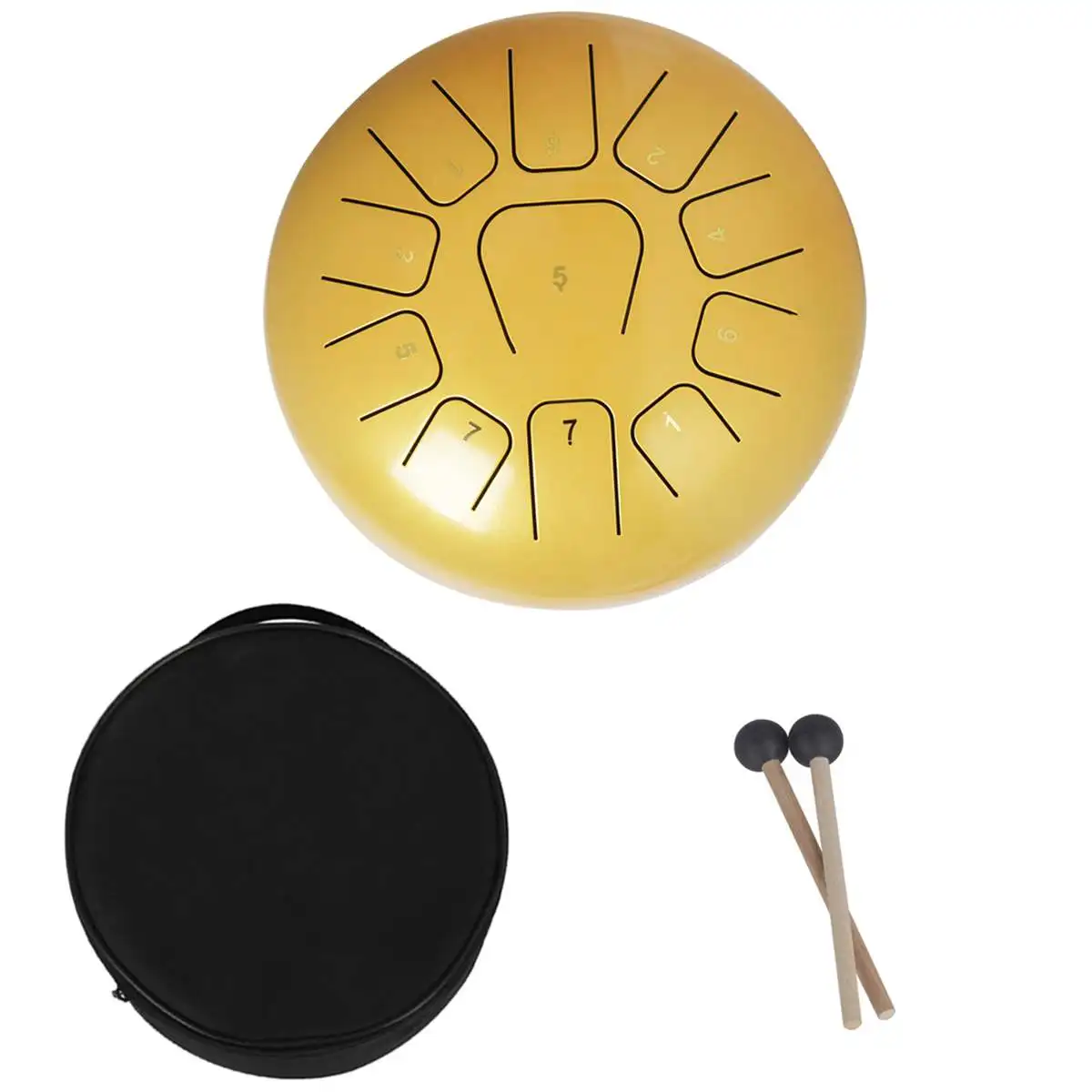 Handpan 5.5 Inch 8 Tone Steel Tongue Professional Percussion Drum Instrument With Drum for Kids Adult Percussion Instruments