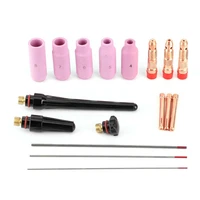 17pcs welding nozzle tig welder contact tip with tungsten wire for torch 171826 welder nozzle car accessories