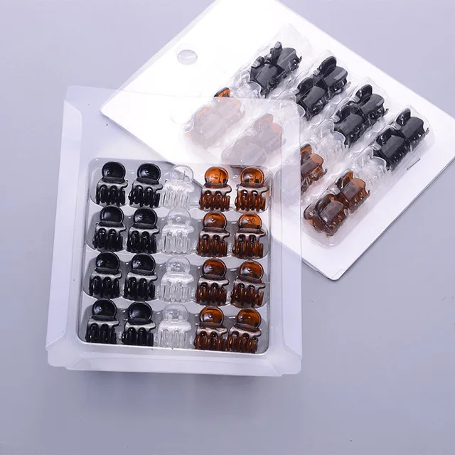 2019 New Girls Children Hair Gripper Lovely Mini Scrub Small Crabs Claw Flower Transparent Women Clips |
