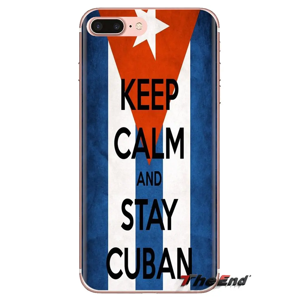 И надписью Keep Calm I'm кубинский флаг куба для iPhone XS Max XR X 4 4S 5 5S 5C SE 6 6S 7 8 плюс samsung Galaxy