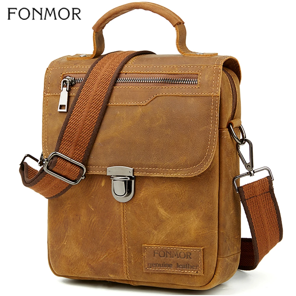 Мужская деловая сумка Кроссбоди из натуральной кожи| |