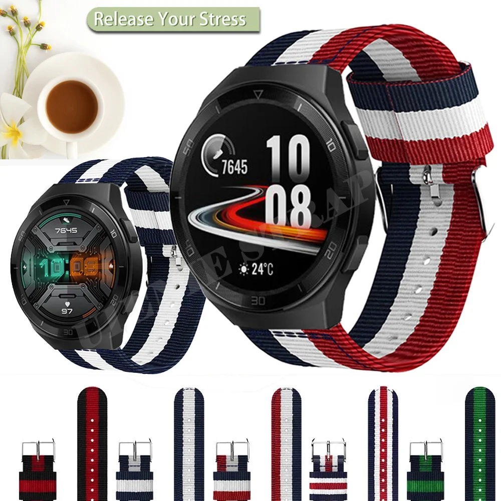 Для Huawei gt2e Band для Watch GT 2 2e Honor magic 46 мм 42 нейлоновый ремешок часов браслет 20 мм/22 |