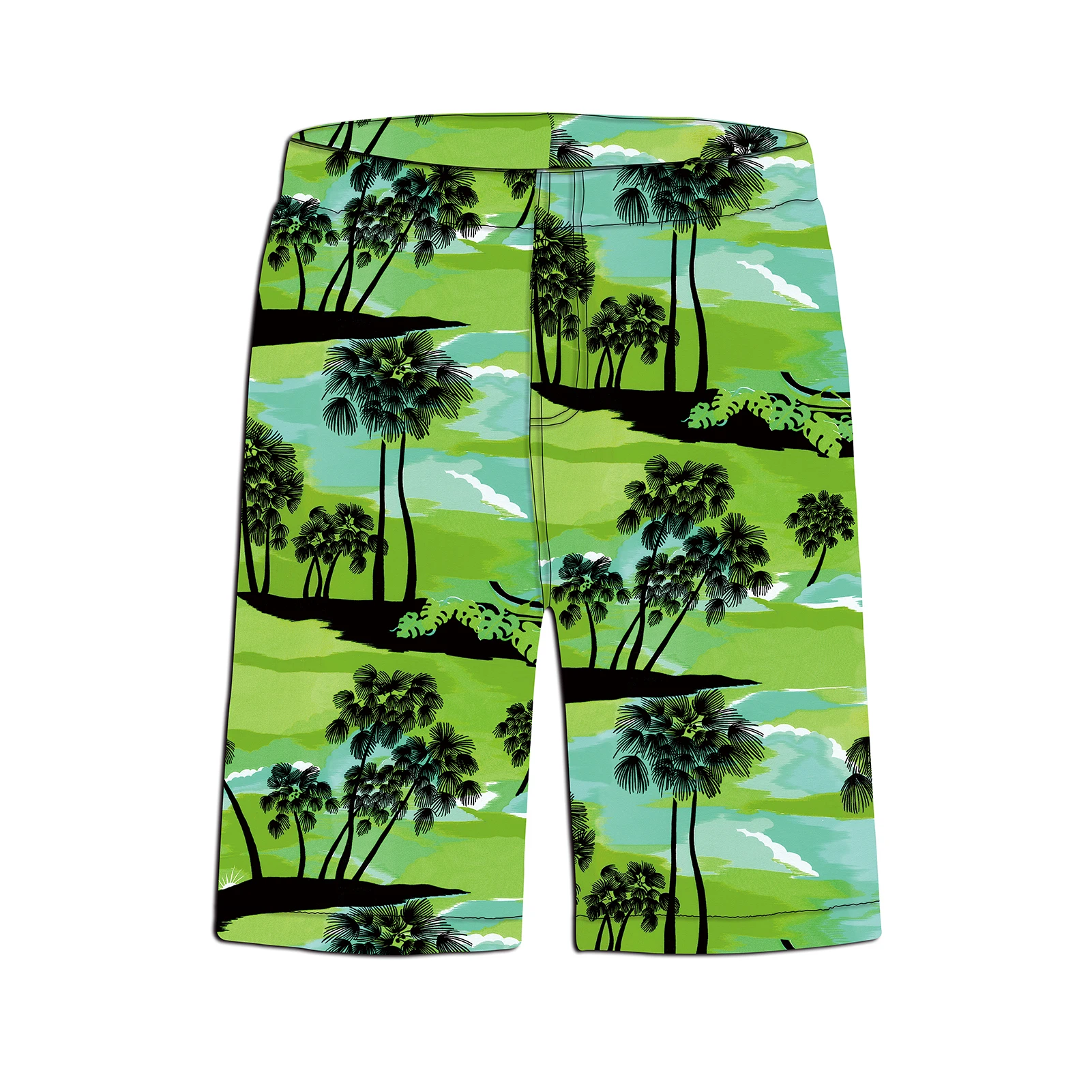 

Hot Seal Men Hawaiian Beach Shorts Gradient Printed Polyester Men Beach shirts Quick Dry Fabric