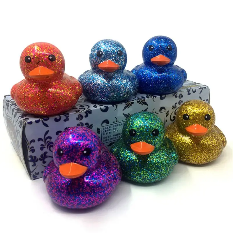 Gold Powder Rubber Duck Baby Shower Water Bb Bathing Toys For Baby Kids Children 