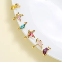 1 pc new ins inlaid zircon dinosaur ear bone clip simple cute colorful zircon animal ear clip for women girls fashion jewelry