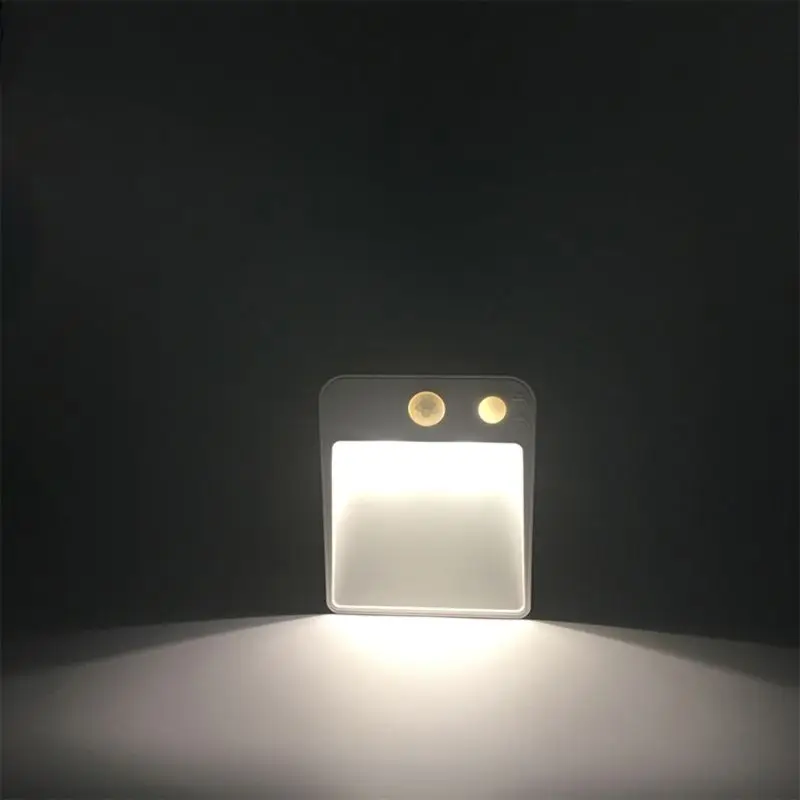 

Square Night Light Motion Sensor Lamp Cordless Movement Induction Nightlight LED Lighting Home Bedroom Stairs Garage