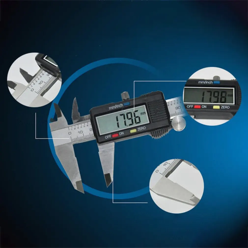 

0-300mm LCD Digital Electronic Vernier Caliper Gauge Micrometer Measuring Tool Digital Electronic Caliper Ruler