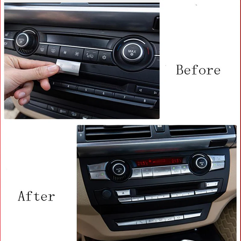 Автомобильный Стайлинг кондиционера CD панель Кнопка блестки декоративная