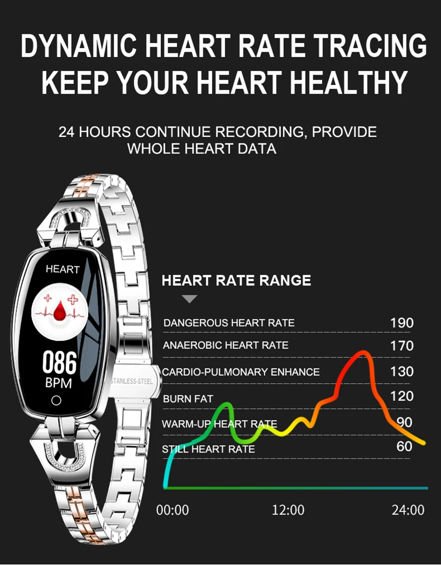 H8 PK IWO8 9 Модные Смарт-часы для женщин водонепроницаемые HeartRate мониторинг Bluetooth для Android IOS фитнес-трек Bcelet Smartwatch