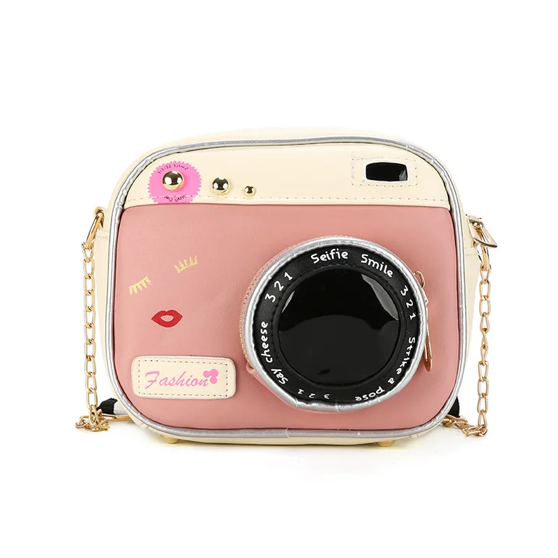 Bag New 2021 Net Celebrity Girl Cute Japanese Wild Student One-Shoulder Messenger Personality Funny Camera Bag Tide