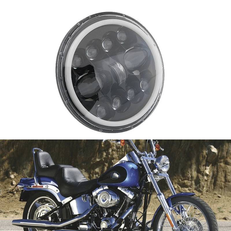 7-дюймовая круглая светодиодная проекционная фара для Harley FLD 2012-2016 гг.