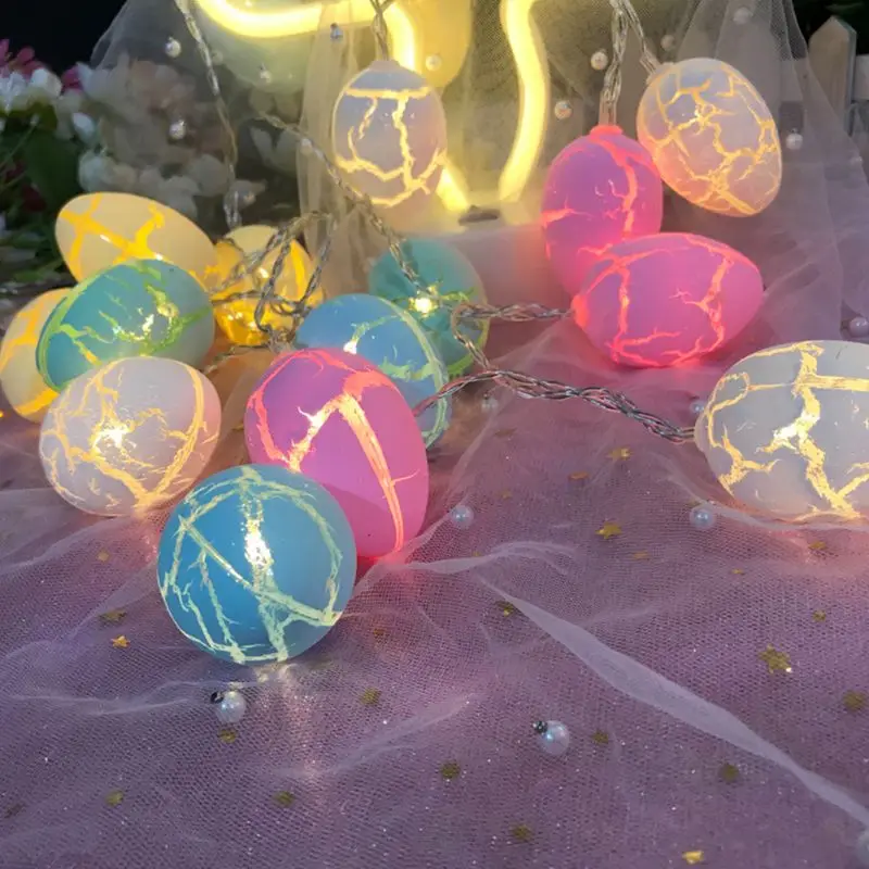 

10/20 LED Easter Eggs Shape String Light Copper Wire Battery Powered Tree Decor