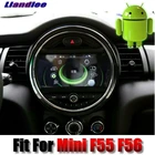 Автомобильный мультимедийный проигрыватель с кнопкой iDrive, GPS, 4G, SIM-навигацией для Mini One Cooper hatone F55 F56 2014  2018 Android 9 дюймов