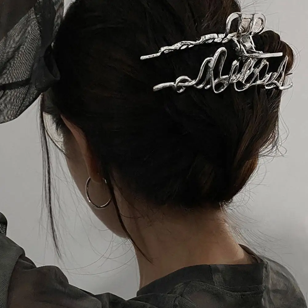 

Ruoshui Woman Novelty Irregular Hairpins Punk Style Metal Silver Hair Claws Barrettes Women Hair Accessories Hair Clips Hairgrip
