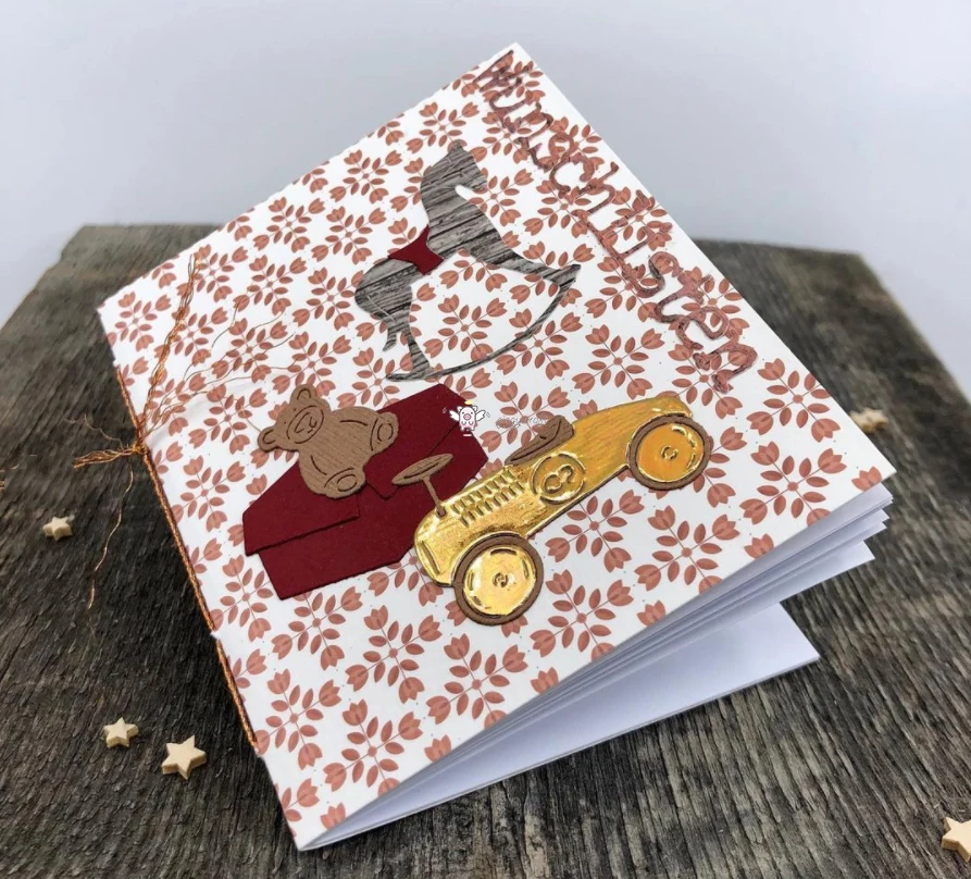 Piggy Craft metal cutting dies cut die mold Boy Car Trojan Bear Scrapbook paper craft knife mould blade punch stencils | Дом и сад