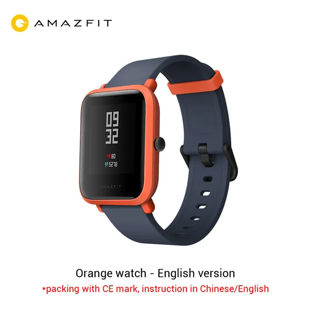 orange Смарт-часы Xiaomi Huami Amazfit Bip с глобальной версией, gps, Gloness, умные часы, часы 45 дней в режиме ожидания для телефона MI8 IOS - Цвет: orange