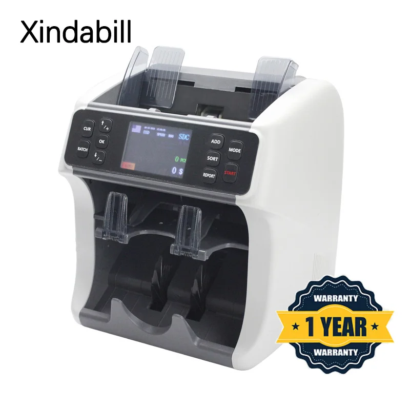 

2 карманных счетчика купюр и сортировочная машина emixed для обнаружения денег в 8-12 стран, детектор купюр