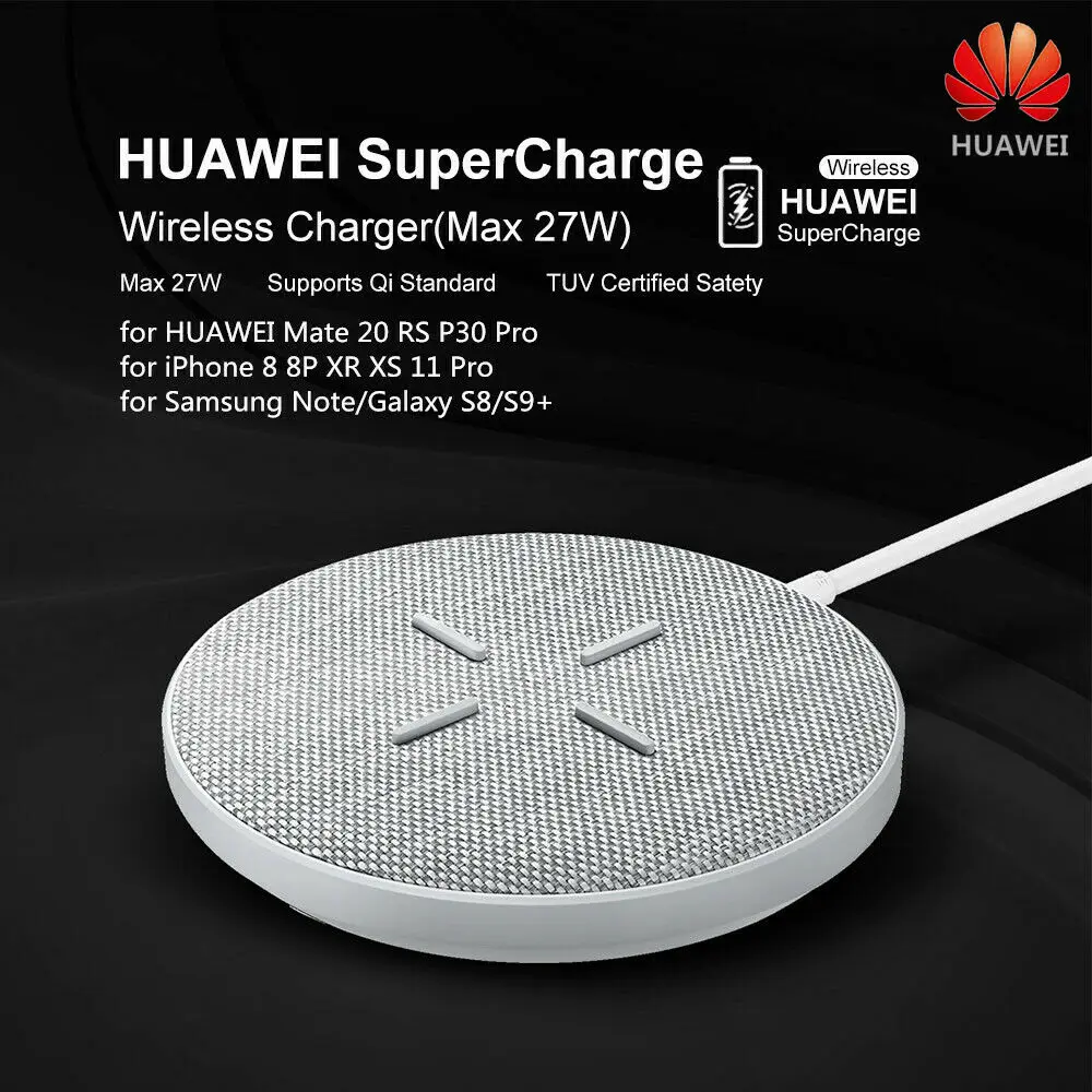 HUAWEI CP61 Mini Super Charge 27W Wireless Charger for Mate 20 &amp 30 Pro iPhone 11 Samsung P10 S10 | Электроника