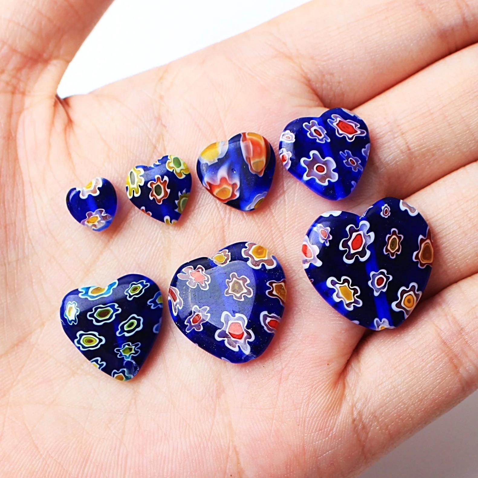 20/50 шт. цветные бусины в форме сердца для изготовления ювелирных изделий