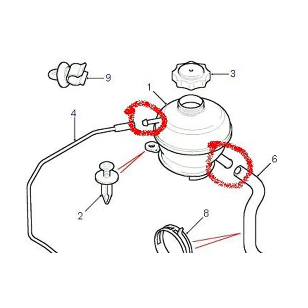 Overflow Reservoir Expansion Tank +Cap For 2002-2005 LR Freelander 1 PCF000012 | Автомобили и мотоциклы
