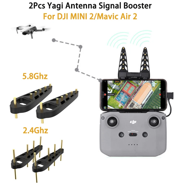 

DJI Mini 2 Yagi 2Pcs Antenna 5.8Ghz/2.4 Ghz Remote Controller Signal Booster Range Extender For Mavic Air 2S/DJI Mini 2 Drone