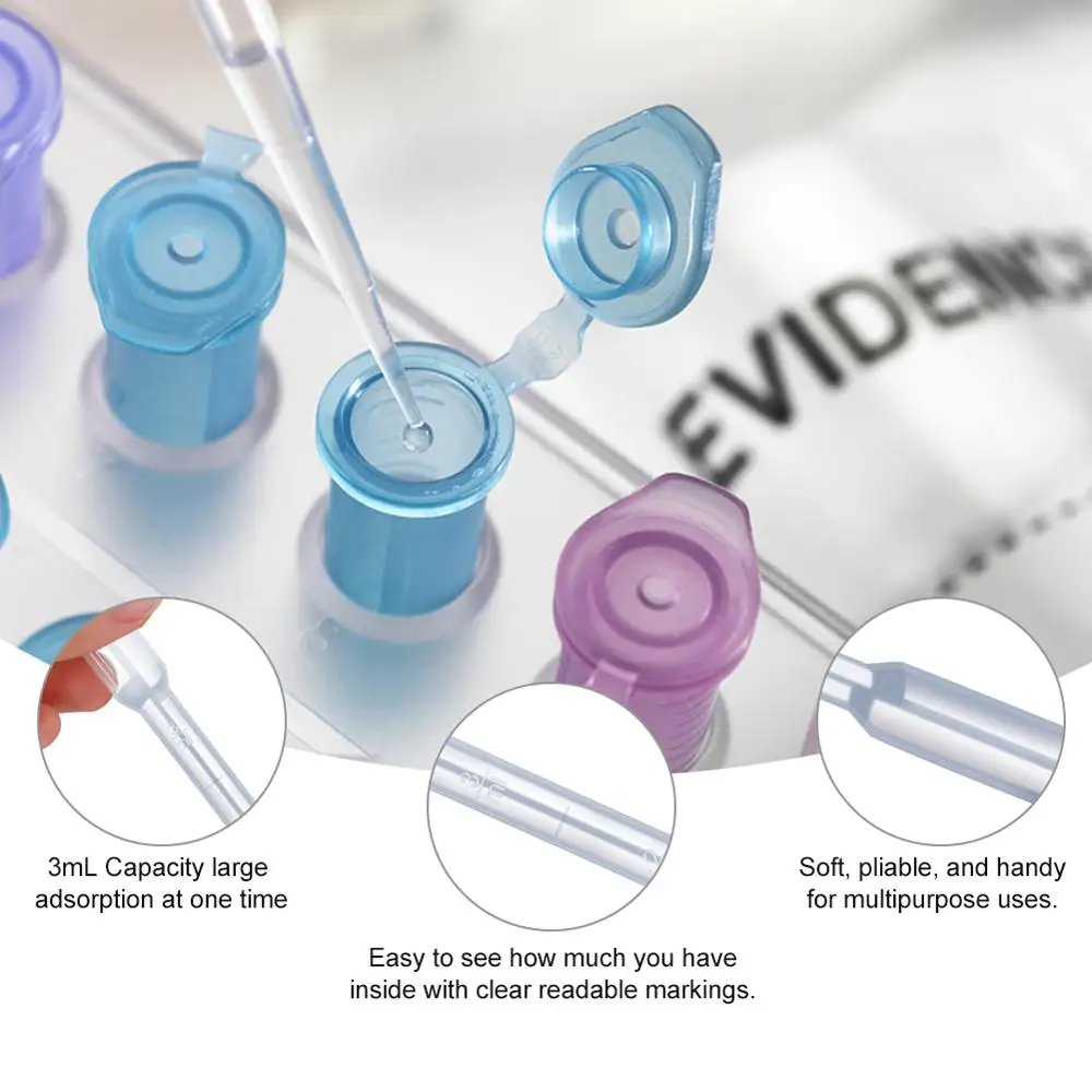 100 шт. 3 мл прозрачные пипетки одноразовые безопасные пластиковые капельки для