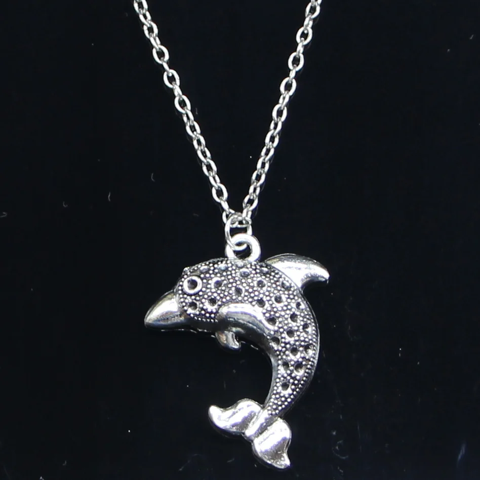 Новое модное ожерелье 33x26 мм Дельфин морские Подвески короткое длинное женское