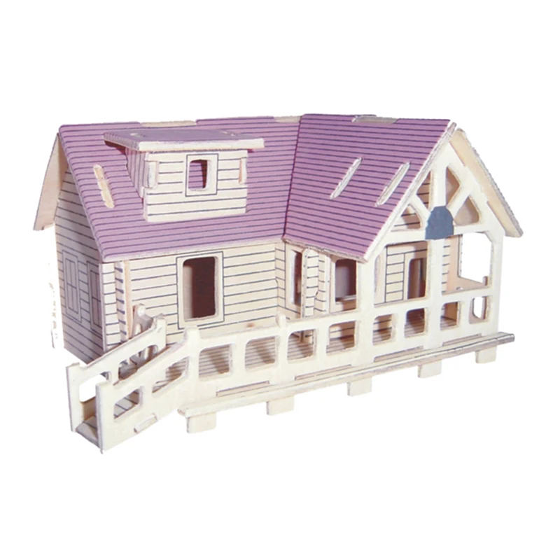 

3D DIY Puzzle Country Villa Assembling Paper Toy Kid Early Learning Construction Pattern Gift Children House Puzzle