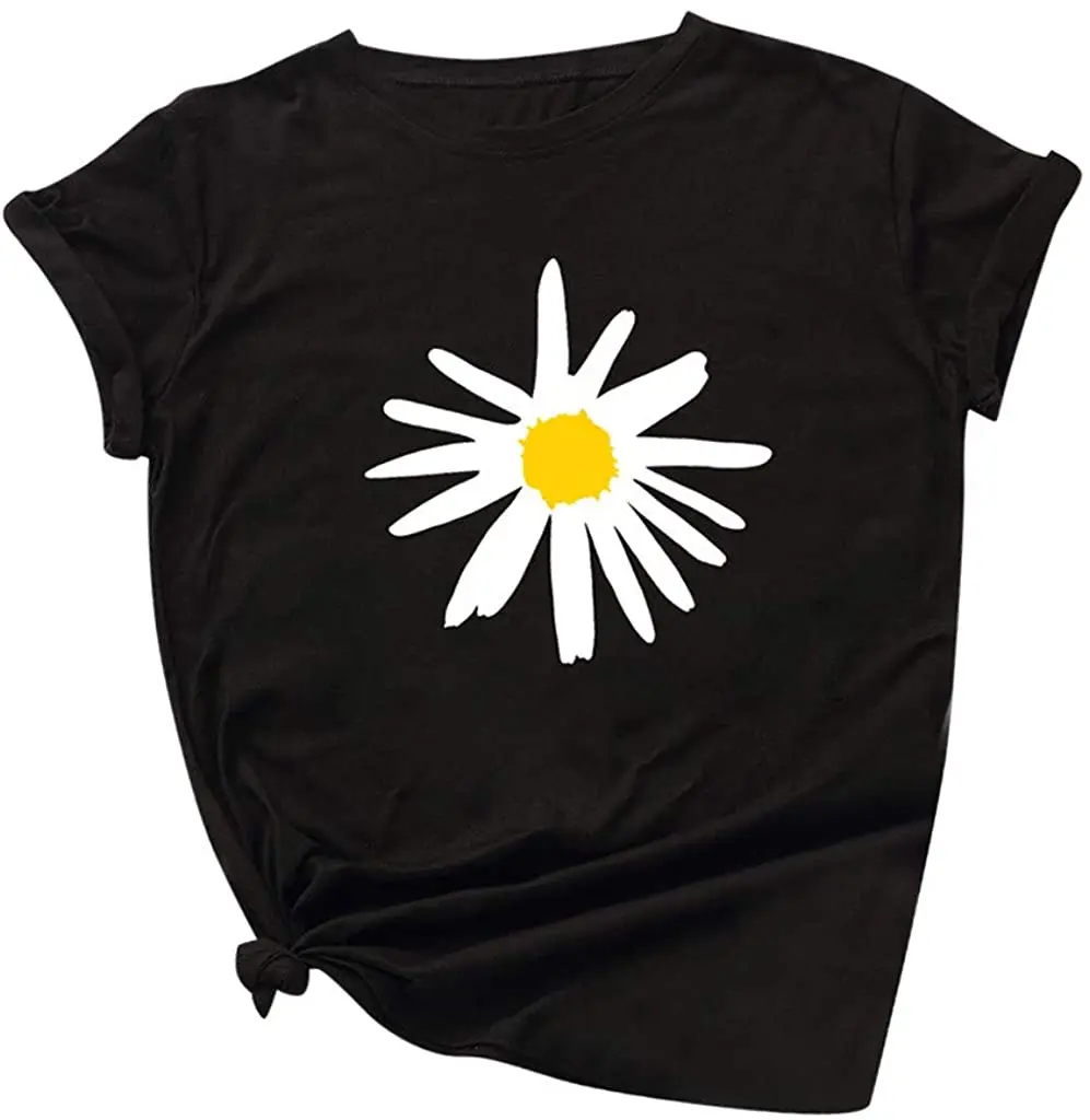 

Printing T Shirts for Women Crewneck Short Sleeve Casual Tee Fashion Tops New Summer 2020 Cotton Breathable Crew Neck Tshirt