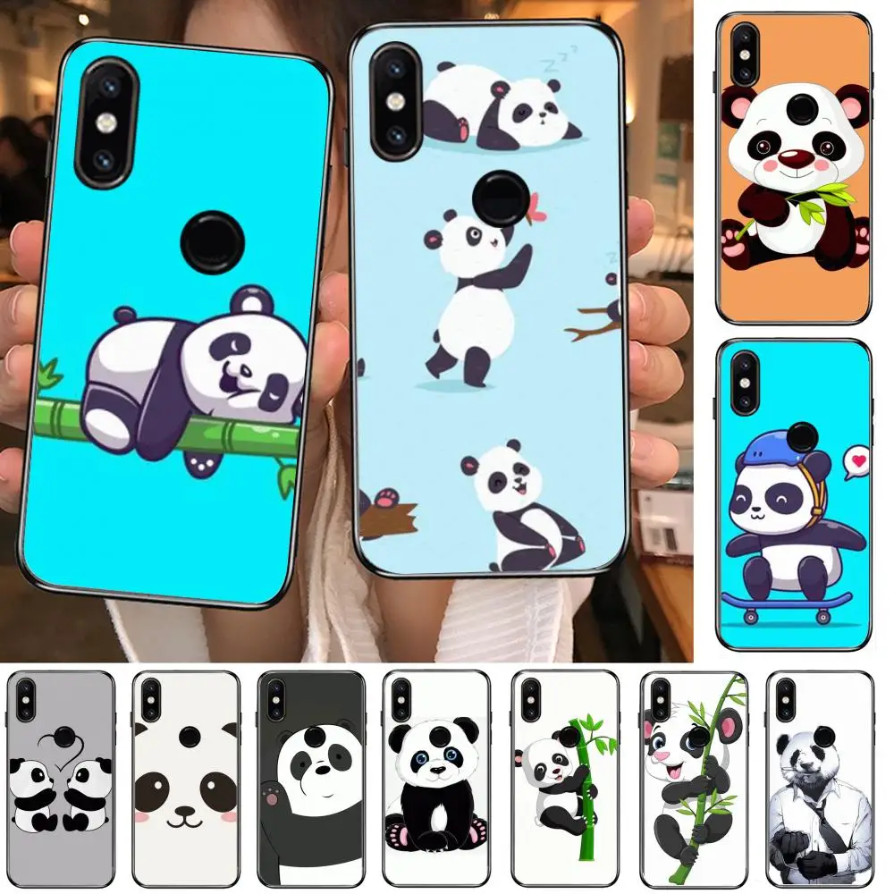 

Cute baby panda case Phone Case For xiaomi M2 C3 X3 F2 Lite NFC 6 5 x Poco k30 Pro Anime Black Cover Silicone Back Pretty