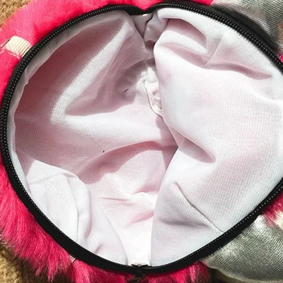 

Fashion Monster Shoulder Bag Women Leather Messenger Small Bag Faux Fur Pink Black 4colors Girls Furry Chain Crossbody Bags