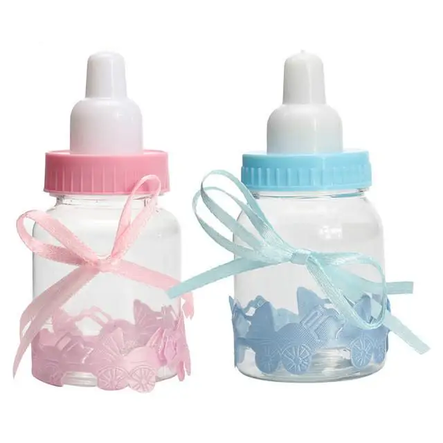 24x мини Заполняемые бутылка для девочек/мальчиков подарок на крестины Baby Shower