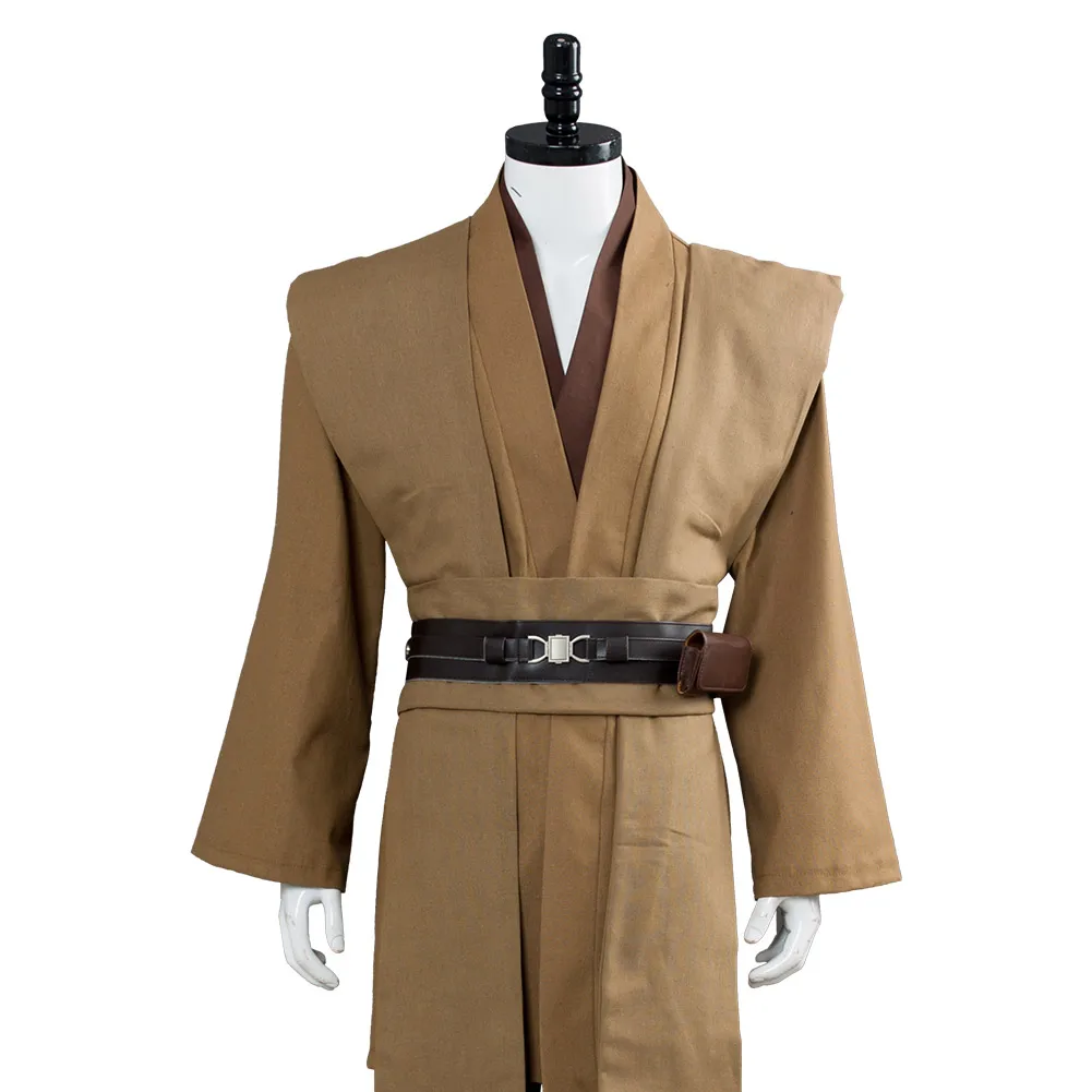 Костюм для косплея джедая Kenobi коричневая туника костюм Хэллоуина карнавала |