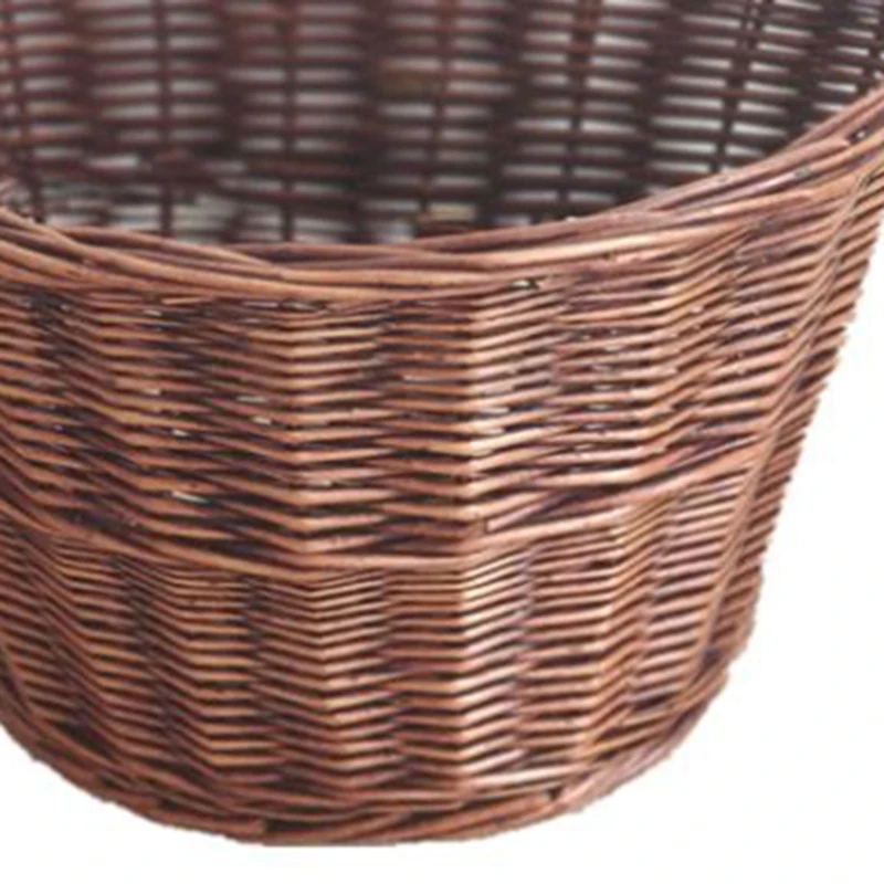 

1 PC Outdoor Bicycle Bike Basket Detachable Wicker Handmade Bike Accessory for Handbag Bicycle Front Basket