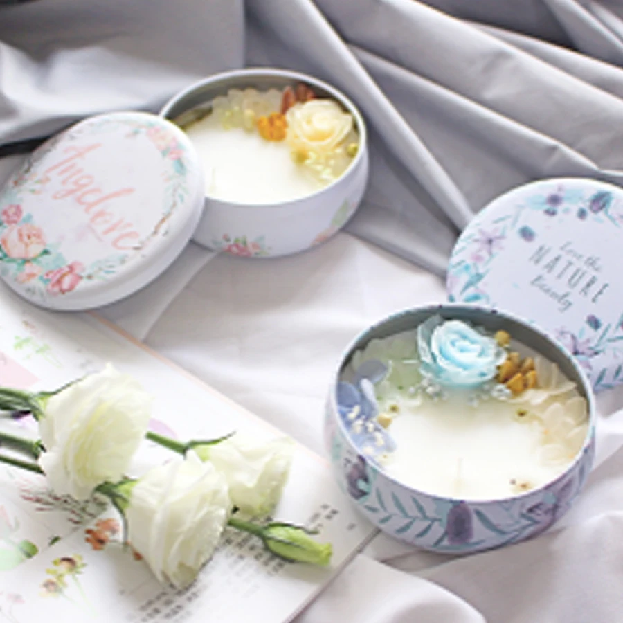 Цветок красоты свет свечи украшения ароматические соевый воск натуральные