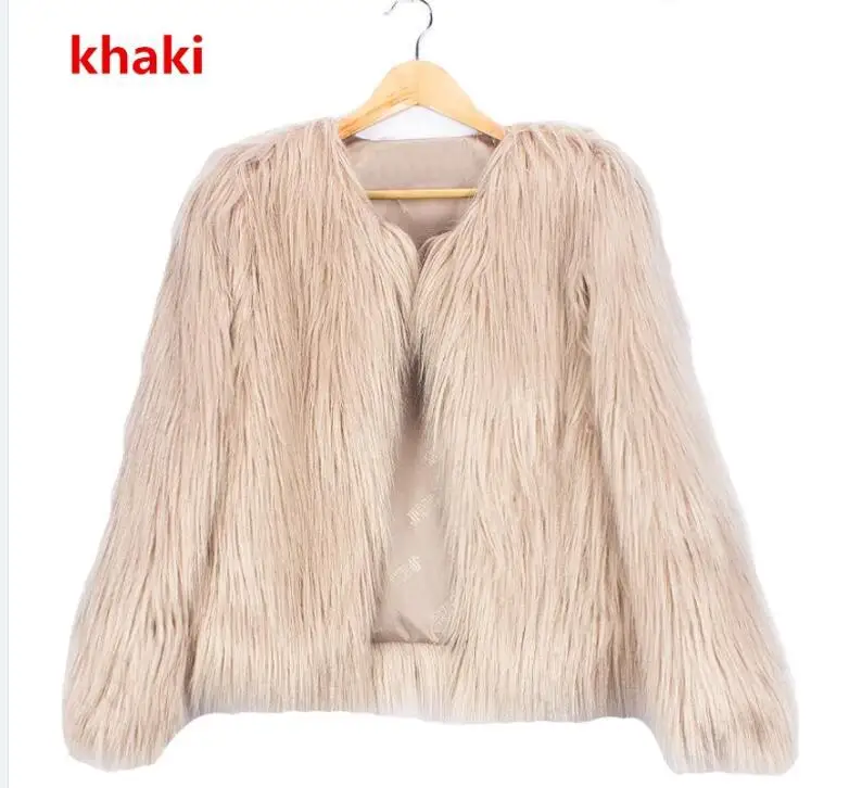 

New Winter Coat Jacket Large women's extra thick warm artificial fur coat fur hair