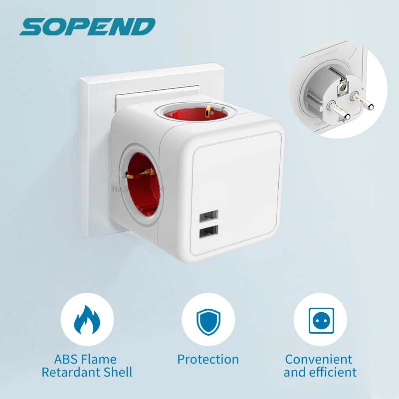 Sopend USB удлинитель с usb портами Электрический Мощность полосы несколько