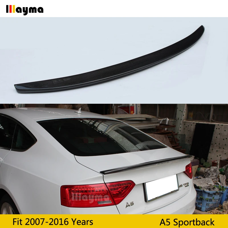 Стильный спойлер для заднего багажника из углеродного волокна S5 Audi A5 4door Sportback 2007